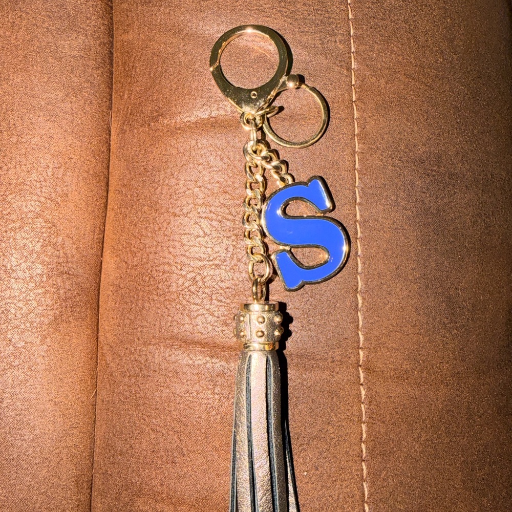 T.J.Maxx Gold and Blue Initial Keychain